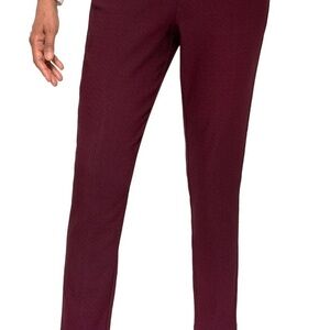 Nwt Mario Serrani textured pull o. Pants, burgundy size M super streeeetttcchhhh